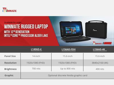 Winmate Rugged Laptops L140AD-4, L156AD-FDH and L156AD-4K Overview Winmate Rugged Laptops L140AD-4, L156AD-FDH and L156AD-4K Overview