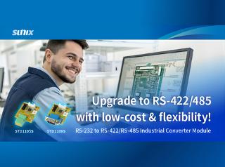 [SUNIX] Low-cost & flexible, RS-232 to RS-422/485 industrial converter module.