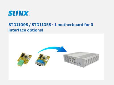 STD1109S & STD1105S - 1 motherboard for 3 interface options!