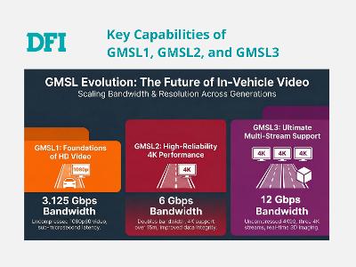 DFI GMSL2 Edge AI Computing Platforms: Key Capabilities of GMSL1, GMSL2, and GMSL3 DFI GMSL2 Edge AI Computing Platforms: Key Capabilities of GMSL1, GMSL2, and GMSL3