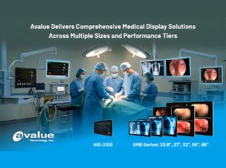 Avalue Delivers Comprehensive Medical Display Solutions Across Multiple Sizes and Performance Tiers