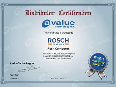 Rosh Computer_Avalue Distributor Certification 2026 Rosh Computer_Avalue Distributor Certification 2026