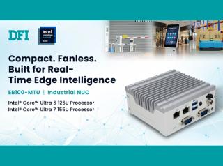 Compact Fanless Design, Next-Gen AI Performance: DFI EB100-MTU